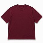 HexaStudios oversized T-shirt in soft fabric, featuring a relaxed fit and casual style, shown laid flat with visible stitching and design.