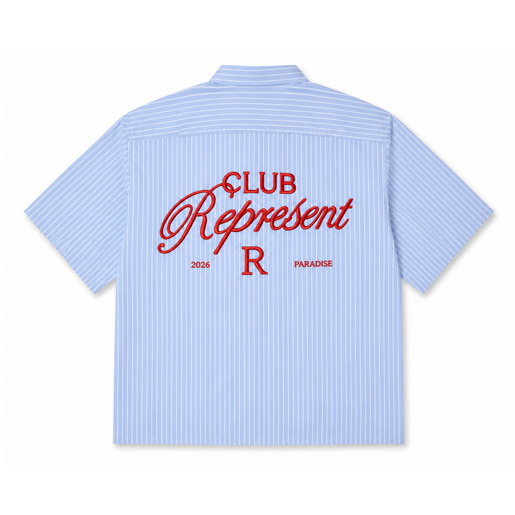 BOX FIT SHITR BLUE&WHITE