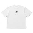 Hexa Eagle Flight oversized T-shirt featuring a large eagle graphic on the front, black fabric, and relaxed fit.
