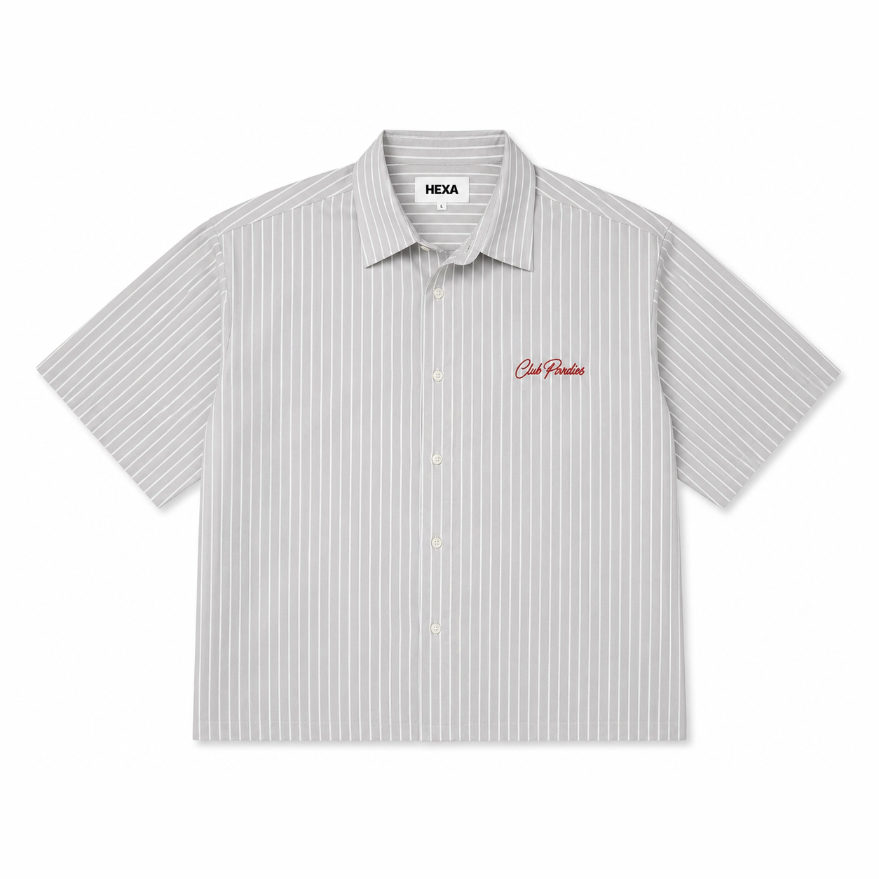 BOX FIT SHITR GRAY&WHITE