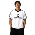 Hexa BOX FIT polo T-shirt in versatile style, displayed with short sleeves and classic collar on a white background.