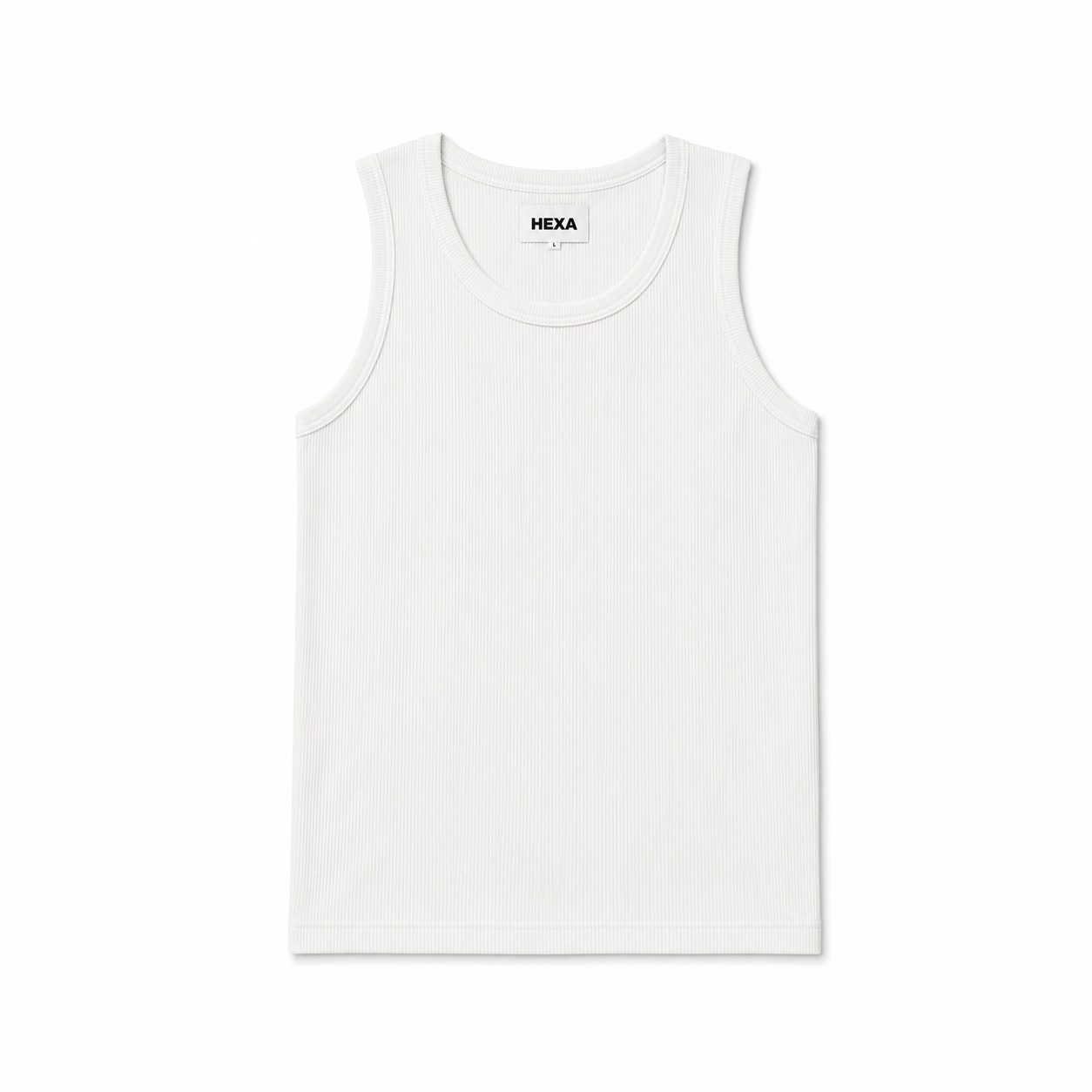 HEXA WHITE COTTON TANK TOP