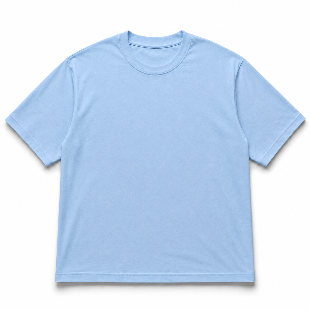 Hexastudios oversized T-shirt in light fabric, featuring a relaxed fit and casual style, displayed flat on a neutral background.
