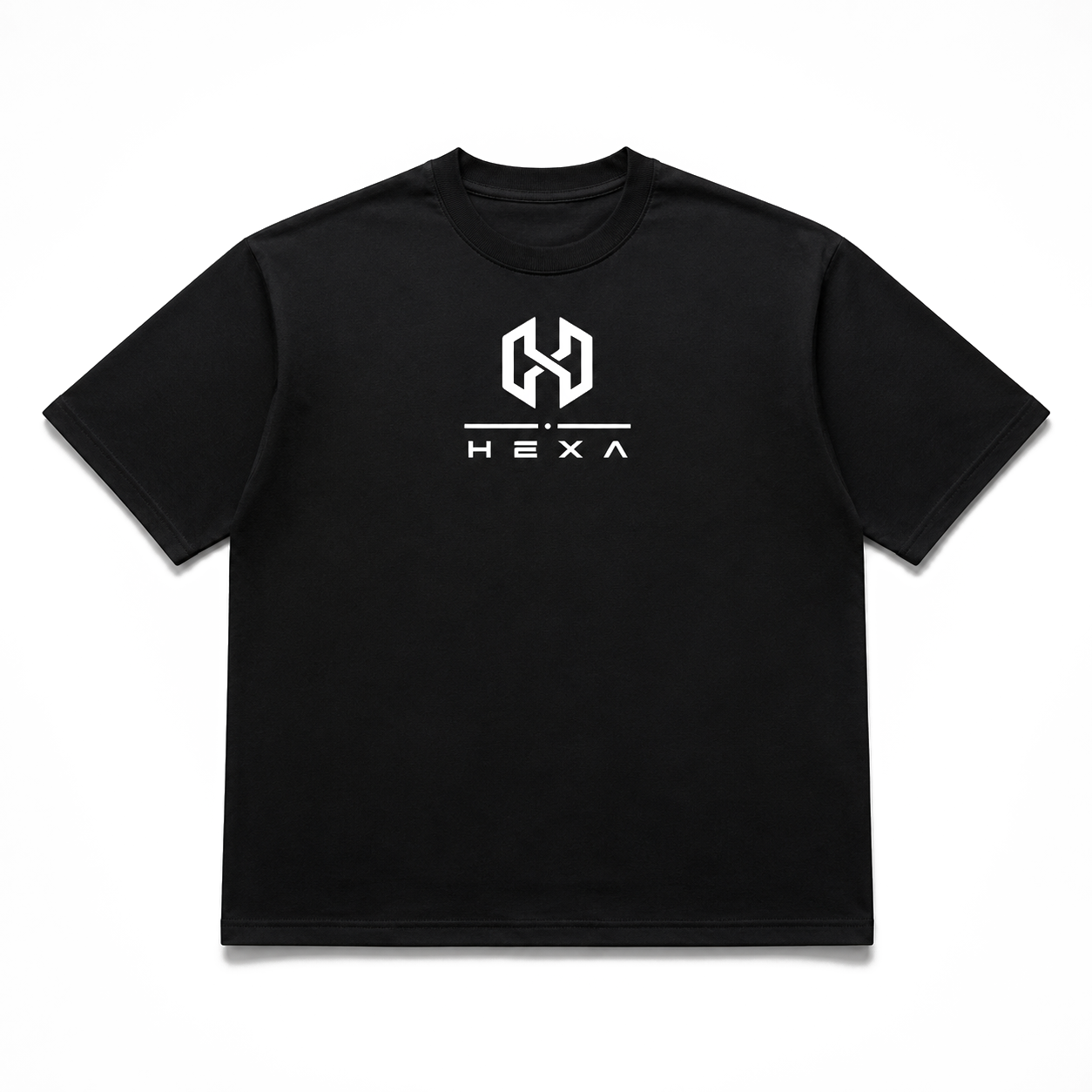 Hexa Blind Vision oversized T-shirt in black with bold graphic print, relaxed fit, and short sleeves.