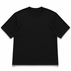 HEXAstudios oversized T-shirt in soft fabric with a relaxed fit, displayed on a hanger with a plain background.