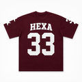 BURGUNDY BASEBALL OVERSIZED T-SHIRT