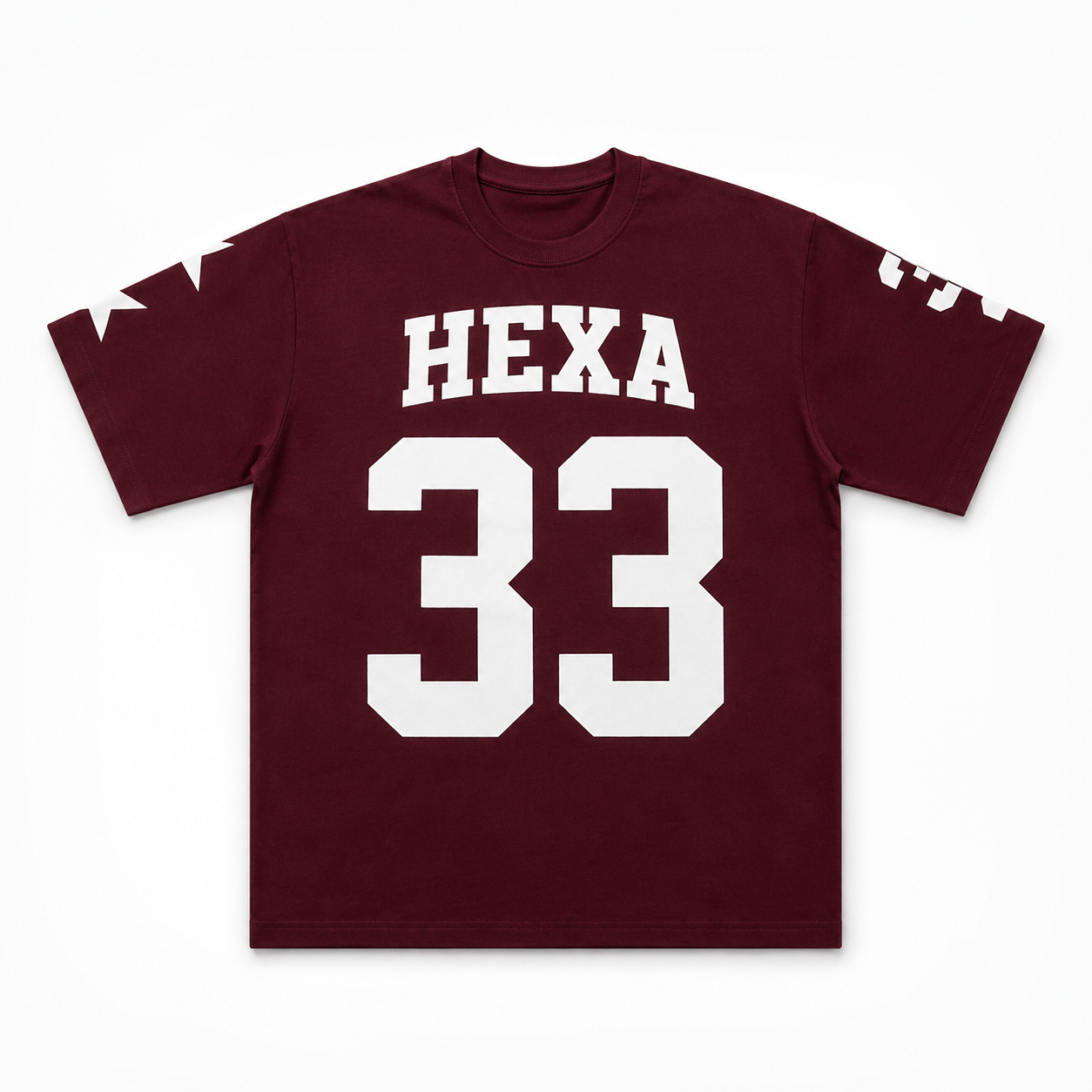 BURGUNDY BASEBALL OVERSIZED T-SHIRT