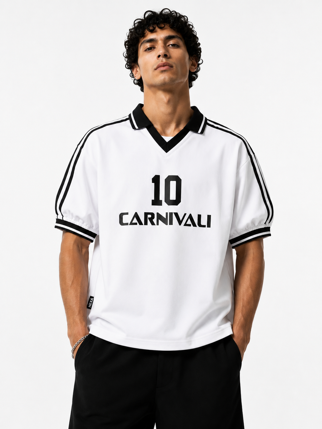 WHITE BOX FIT POLO HEXA T-SHIRT