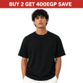 HEXAstudios oversized T-shirt in soft fabric, featuring a relaxed fit and casual style, displayed flat on a neutral background.