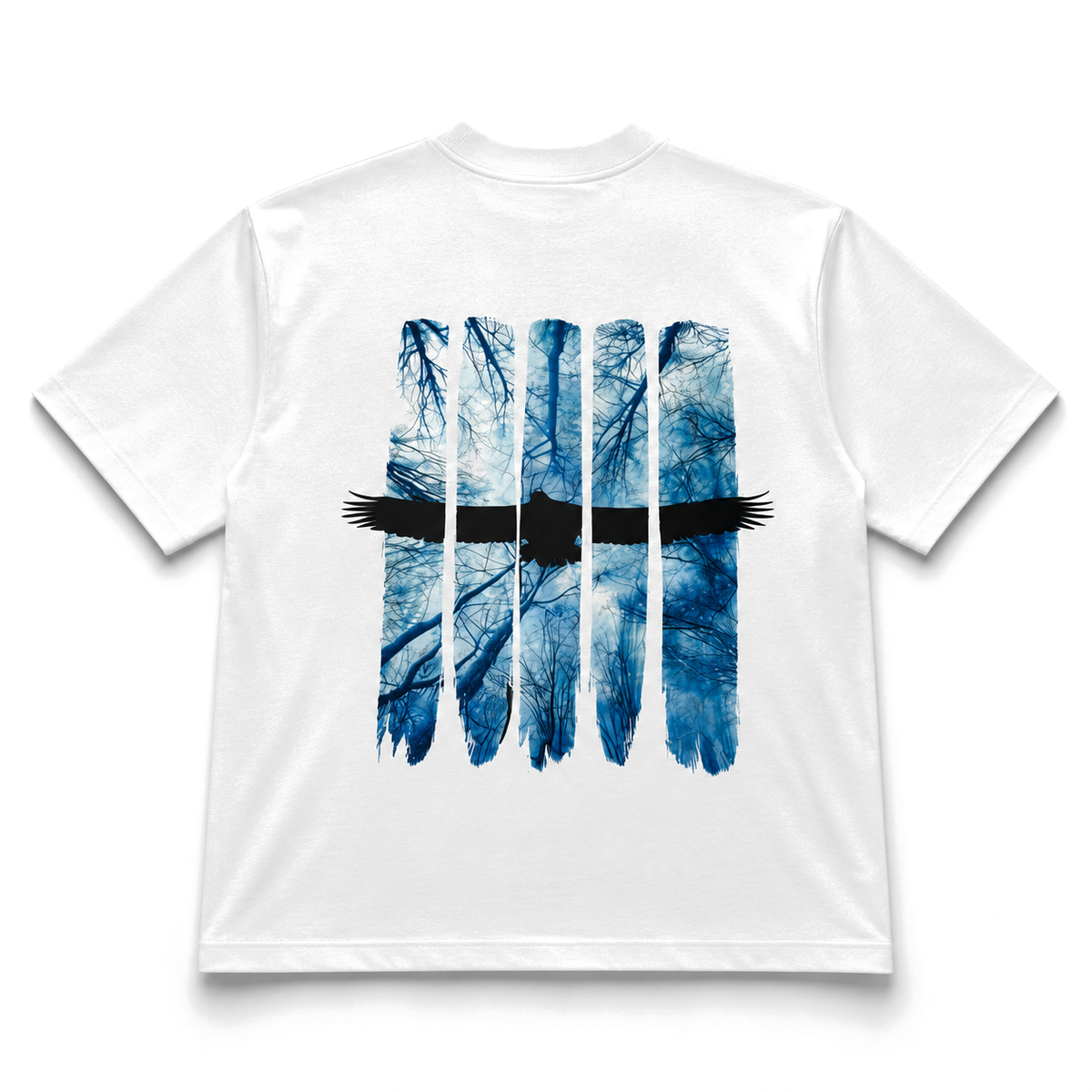 Hexa Eagle Flight oversized T-shirt featuring a graphic eagle design on soft fabric, casual fit, and stylish streetwear look.