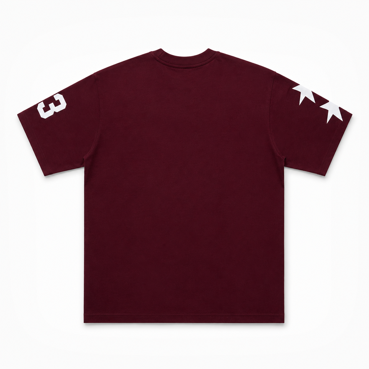 BURGUNDY BASEBALL OVERSIZED T-SHIRT
